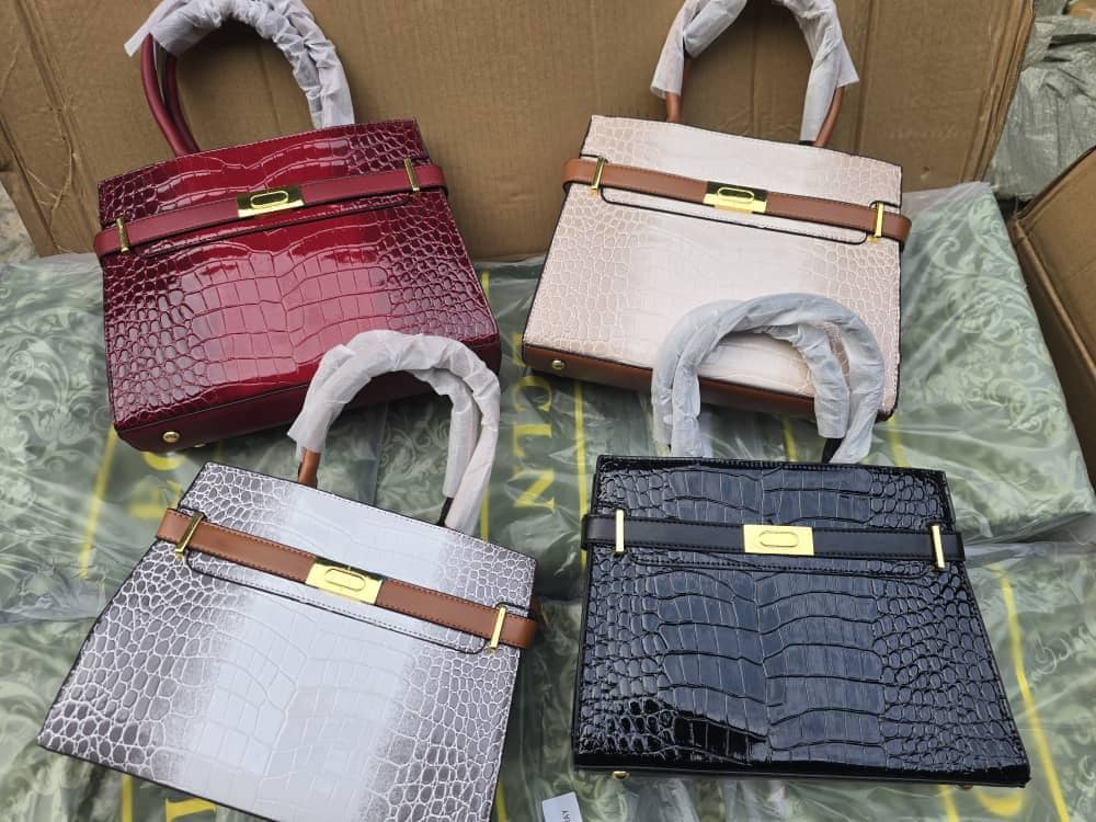 Croc Belted Handbag