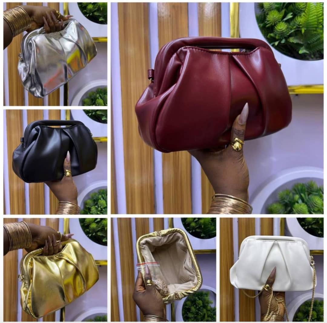 Golden Kiss-Lock Bag